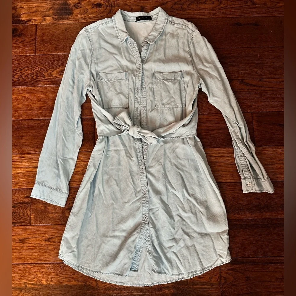 Sanctuary Light Blue Denim Shirt Dress Size L